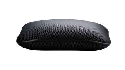 Black Pillow on Transparent Background