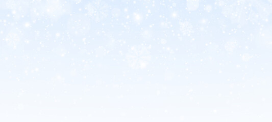 Falling snow with magical winter overlay and shimmering ice elements.