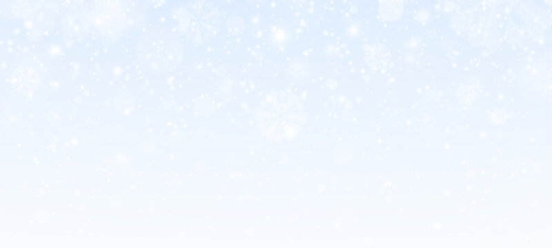 Falling snow with magical winter overlay and shimmering ice elements.