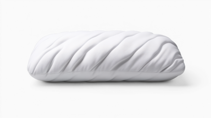 Soft White Pillow on Transparent Background