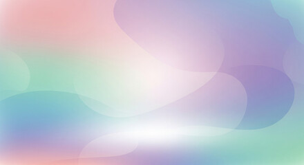 Fototapeta premium Soft Pastel Gradient Background with Abstract Shapes and Bokeh Effect