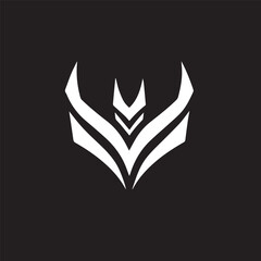 black and white bat logo vector