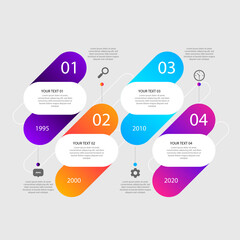 Modern Colorful Timeline Infographic Template for Business Presentation and Data Visualization