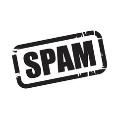 Distressed spam stamp or label with grunge texture
