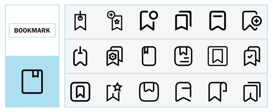 Bookmark icon and icon pack.