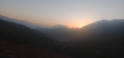 sunrise in the mountains