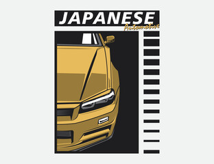 timeless 90s car vector graphic image for printed use