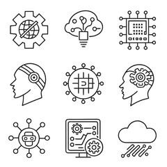 vector-line-icons-of-ai-technology---machine-learn.eps