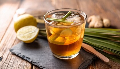 iced tea infused with lemon grass