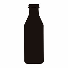 Monochrome Simple Bottle Shape Silhouette for Beverage or Drink Presentation