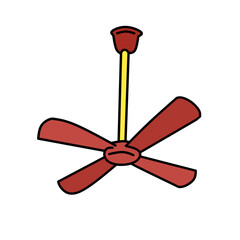 Vector illustrations and symbols of a guitar, an electric plug, and a red umbrella object design