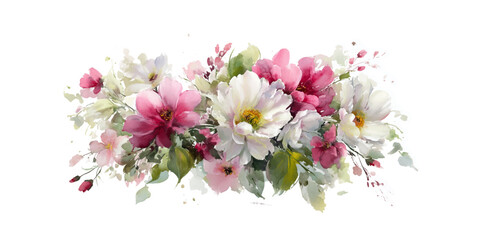 Soft pastel flower arrangement isolated delicate blooms spring summer celebration