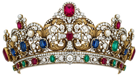 Royal Gemstone Tiara | Gold and Diamond Jewelry for Royalty, Luxury Fashion and High End Design