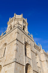 Church of Santa Maria de Belem at historic Jerónimos Monastery in Lisbon that was built between 1516 and 1518