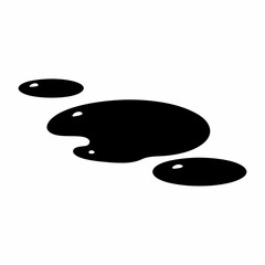 Stylized graphic representation of liquid drops, symbolizing ink or dark substance