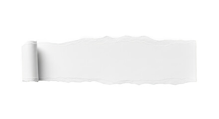 Ripped edge of paper sheet isolated on transparent background
