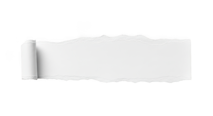 Ripped edge of paper sheet isolated on transparent background