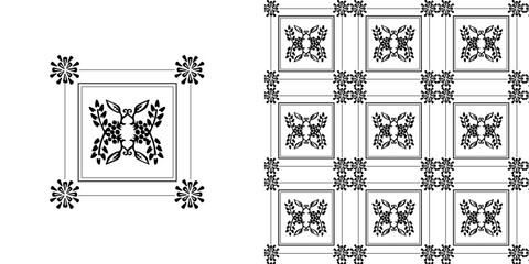 Vintage Seamless Flower Pattern