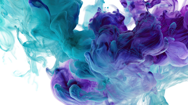 Abstract swirling motion in teal and purple tones creating dynamic artistic background with fluid wave pattern and modern contemporary digital art design