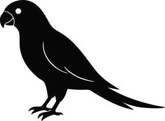 Fototapeta premium Simple parrot bird vector icon isolated graphic