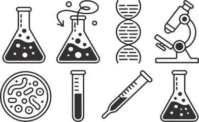 Science Laboratory Icons Set