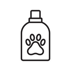 Cat shampoo icon vector design illustration template in trendy style