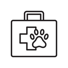 Pet health bag icon vector design illustration template in trendy style