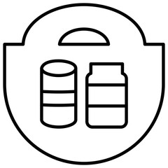 Inorganic Waste Outline Icon