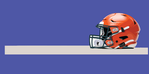 Cricket Helmet on Purple Background