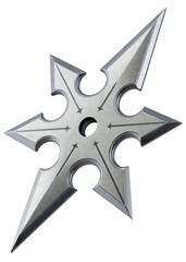 Obraz premium Shuriken isolated on a transparent background.