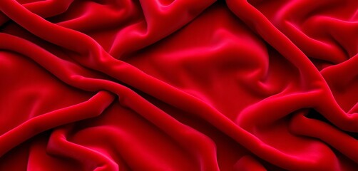 Luxurious deep crimson velvet fabric texture, rich folds and shadows, wallpaper, textile