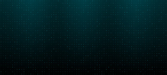 Blue digital background with halftone pattern of glowing dots. Modern technology grid for data visualization and big data concept.