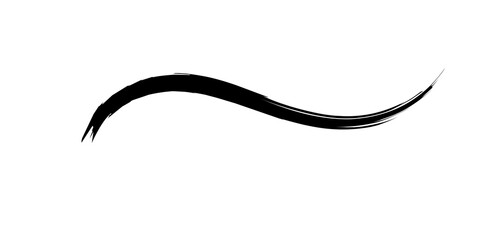 Black Curved Stroke Line on Transparent Background PNG for Minimalist and Modern Graphic Design