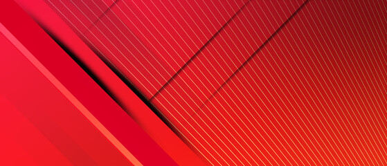 abstract red shape geometric with smooth line stripe background
