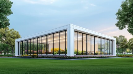 Obraz premium A spacious greenhouse brimming with colorful flowers and fresh vegetables, nestled in a sunny garden setting, perfect for home gardening enthusiasts