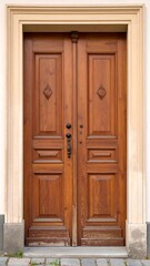 Ornate wooden double doors (1)