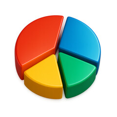 Obraz premium Pie Chart Business Analytics Financial Report 3D Transparent Icon