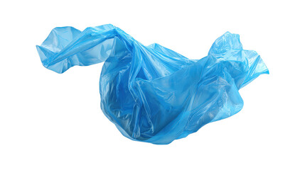 Fototapeta premium Single-use plastic bag blown by wind background isolated on a Transparent background, PNG file.