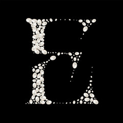 Capital Letters of English alphabet. luxury and elegant font glamour style