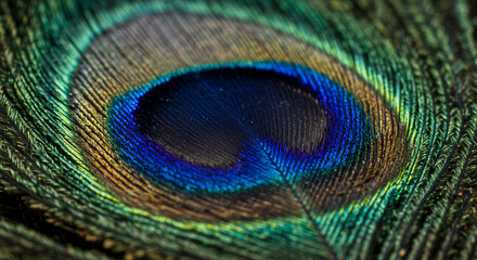 Close up of peacock feather