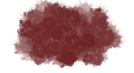 Watercolor maroon splash isolated on transparent background, perfect for adding a touch of warmth and sophistication to your design projects and presentations