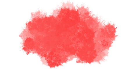 Watercolor red splash isolated on transparent background creates a captivating visual, perfect for adding a touch of artistic flair to any design project
