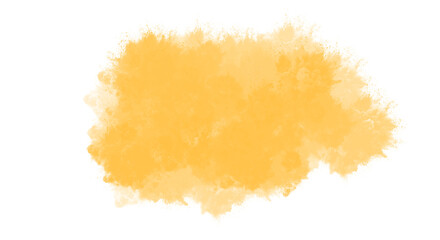 A warm orange watercolor stain isolated on transparent background, perfect for adding a touch of energy and creativity to your designs and illustrations