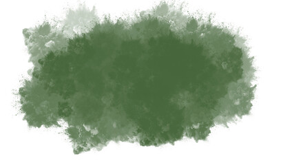 Green watercolor stain isolated on transparent background, perfect for adding a touch of nature and freshness to your designs with its organic texture