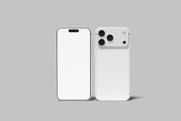 Smartphone 17 pro max blank mockup