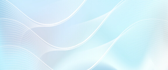 serene blue abstract background featuring gentle waves and soft lighting. Ideal for technology, corporate, or skincare visuals needing calm