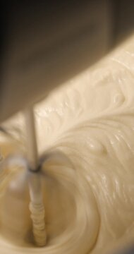 Pastry preparation close up slow motion