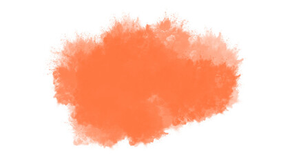 Orange watercolor splash isolated on transparent background a vibrant and expressive artistic element, perfect for adding a touch of creativity to your designs
