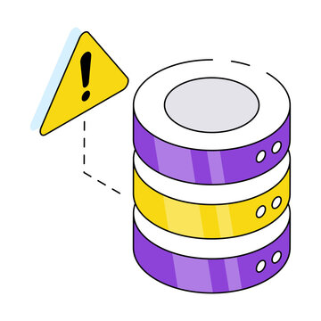 A unique design icon of database error 