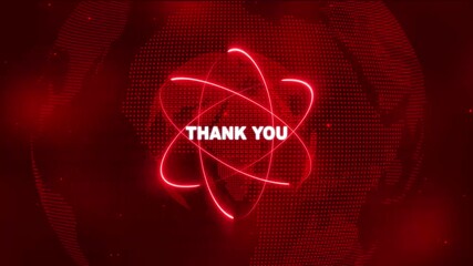 Business Hologram- Thank you. Global internet connection background. Glowing holographic planet earth digital network with collaboration, innovation concept. AI, Human Mind, Technology, Network. - Powered by Adobe